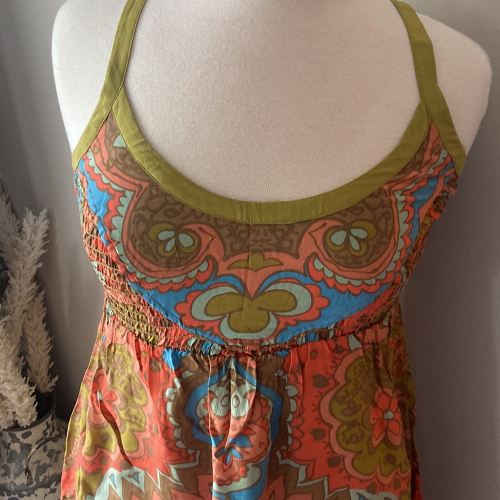 Patterned Halter Dress. - Picture 2 of 6